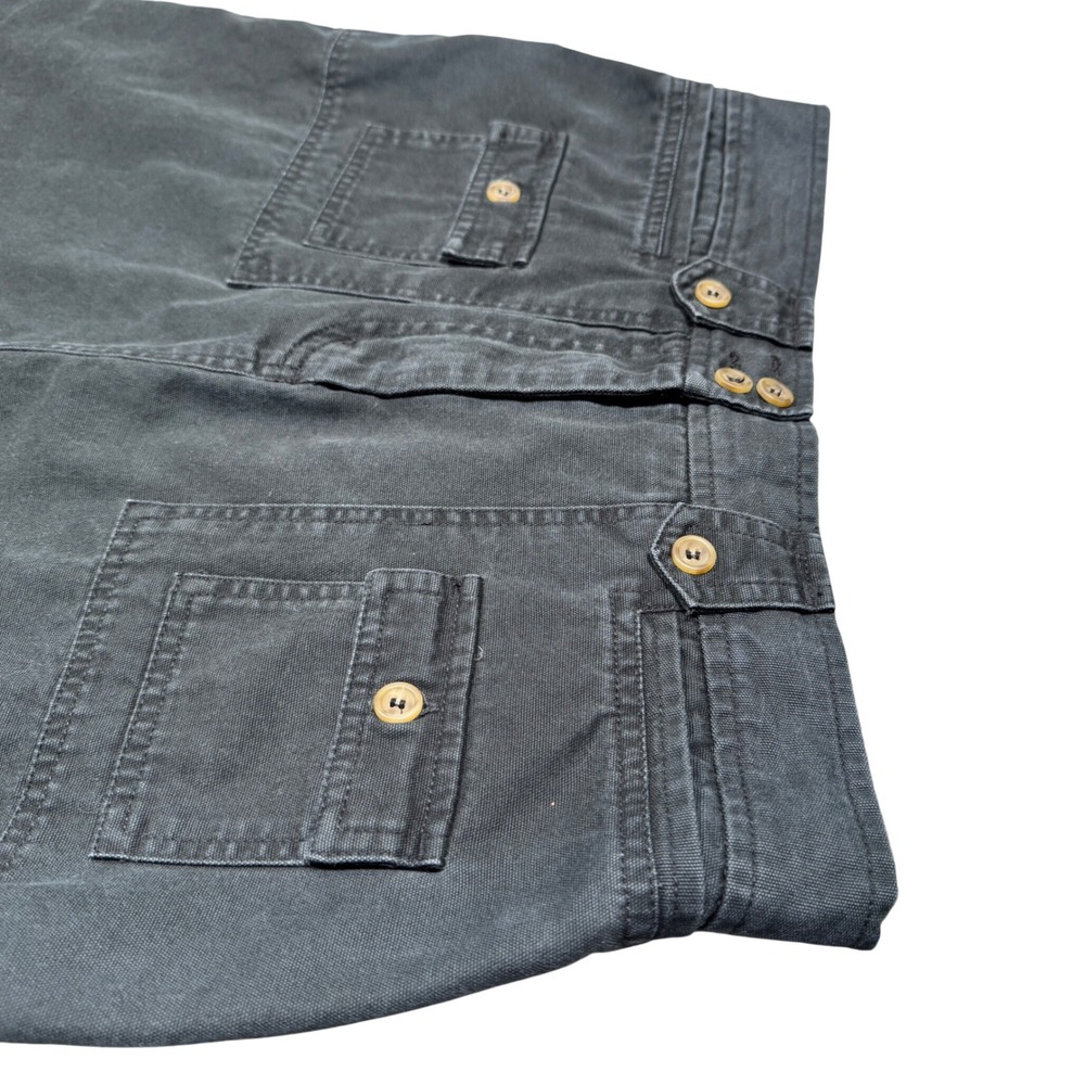 VTG St. Johns Bay Denim Maxi Skirt Womens Size 12 Black Utility Streetwear Gorp - Picture 7 of 12